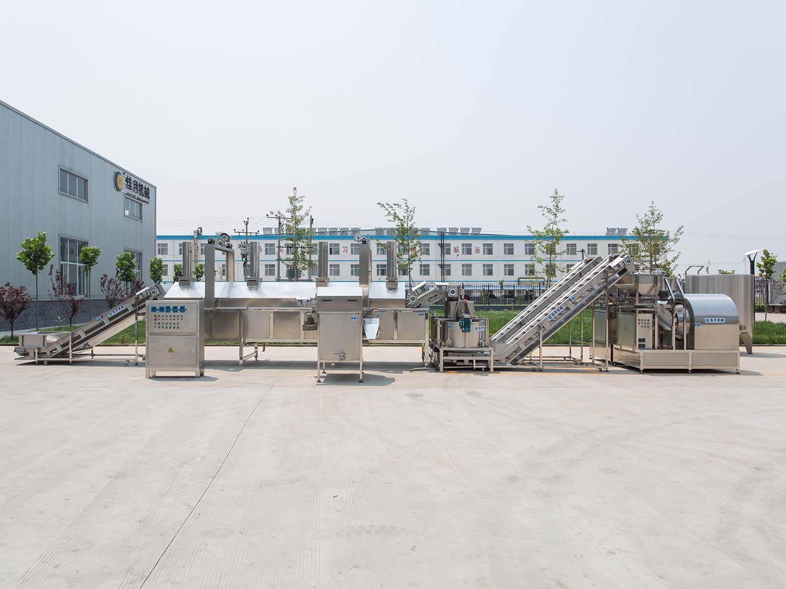 Puffed frying production line